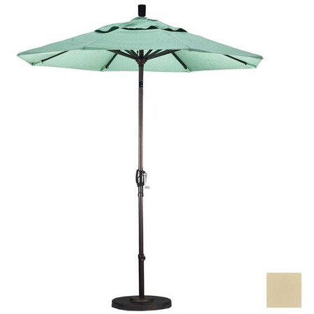 California Umbrella California Umbrella GSPT758117-5422 7.5 ft. Aluminum Market Umbrella Push Tilt - Bronze-Sunbrella-Antique Beige GSPT758117-5422
